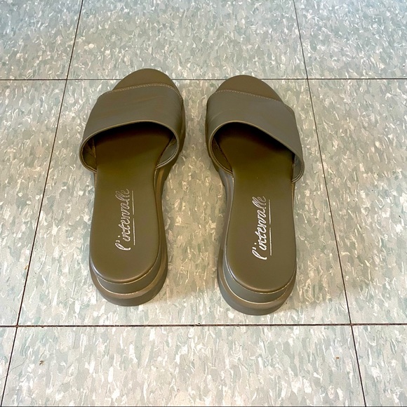 ✨ Army Green Open toe sandals - Size 40 - Picture 2 of 5